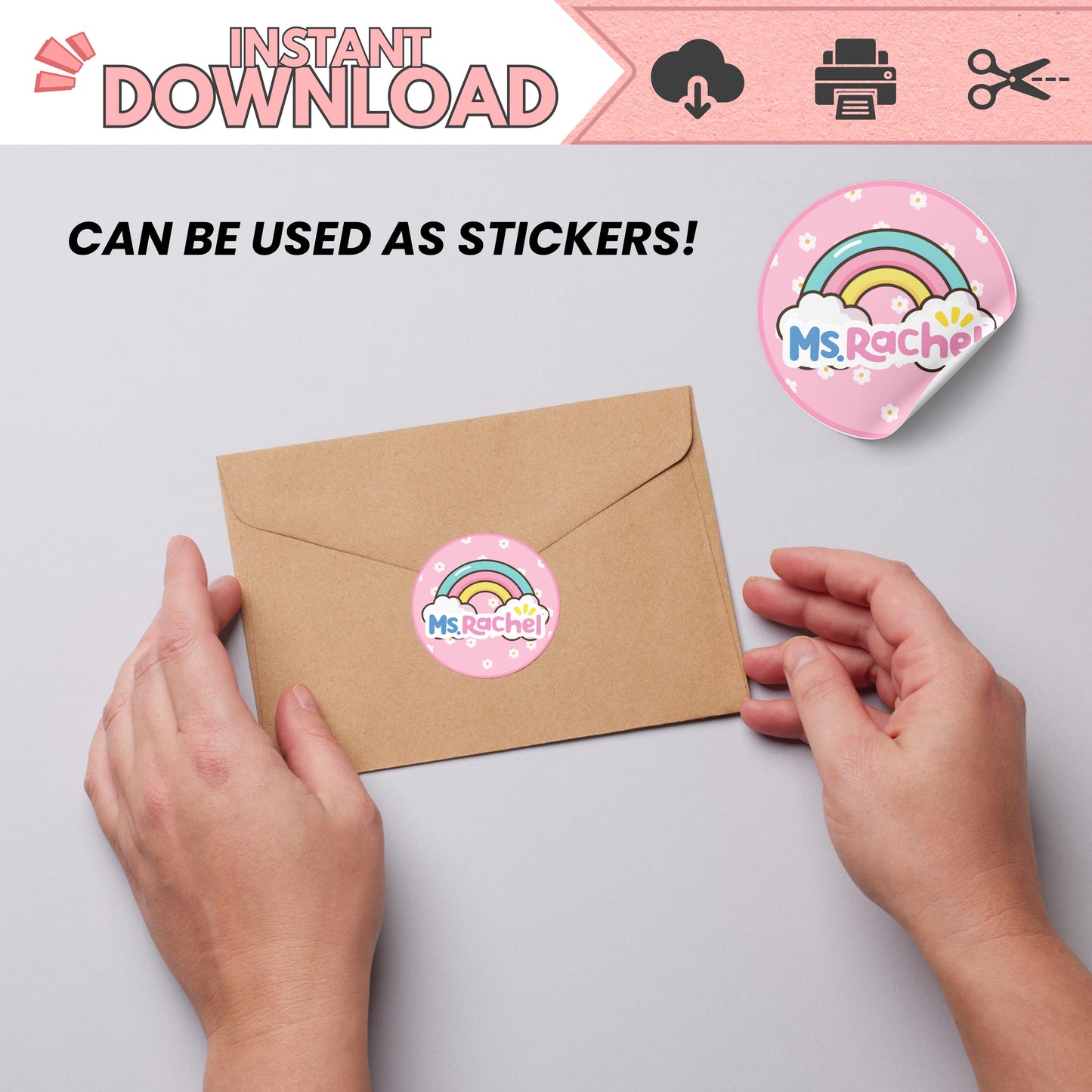 Miss Rachel Inspired Cupcake Toppers Girl – 12 Designs | Instant Download | High-Resolution PDF | Printable Birthday Party Decor | DIY Party