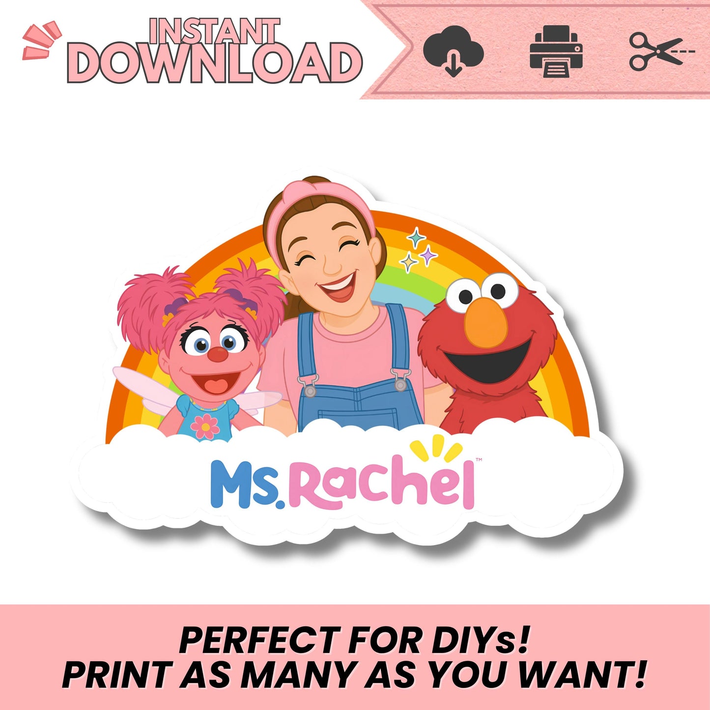 Miss Rachel & Sesame Street PNG | Elmo, Abby Clipart 300 DPI