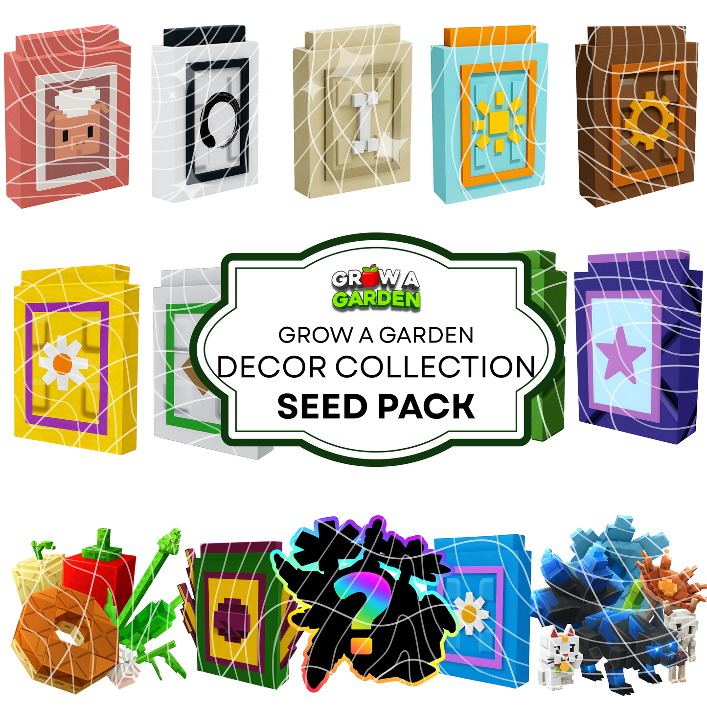 Grow a Garden Roblox Clipart bundle, 205 PNG Images, 300 DPI Instant Download, Roblox digital stickers | Decor Collection | Seed Pack | Crates | Cosmetic Shop | DIY party decor| Invitation | Party Favor