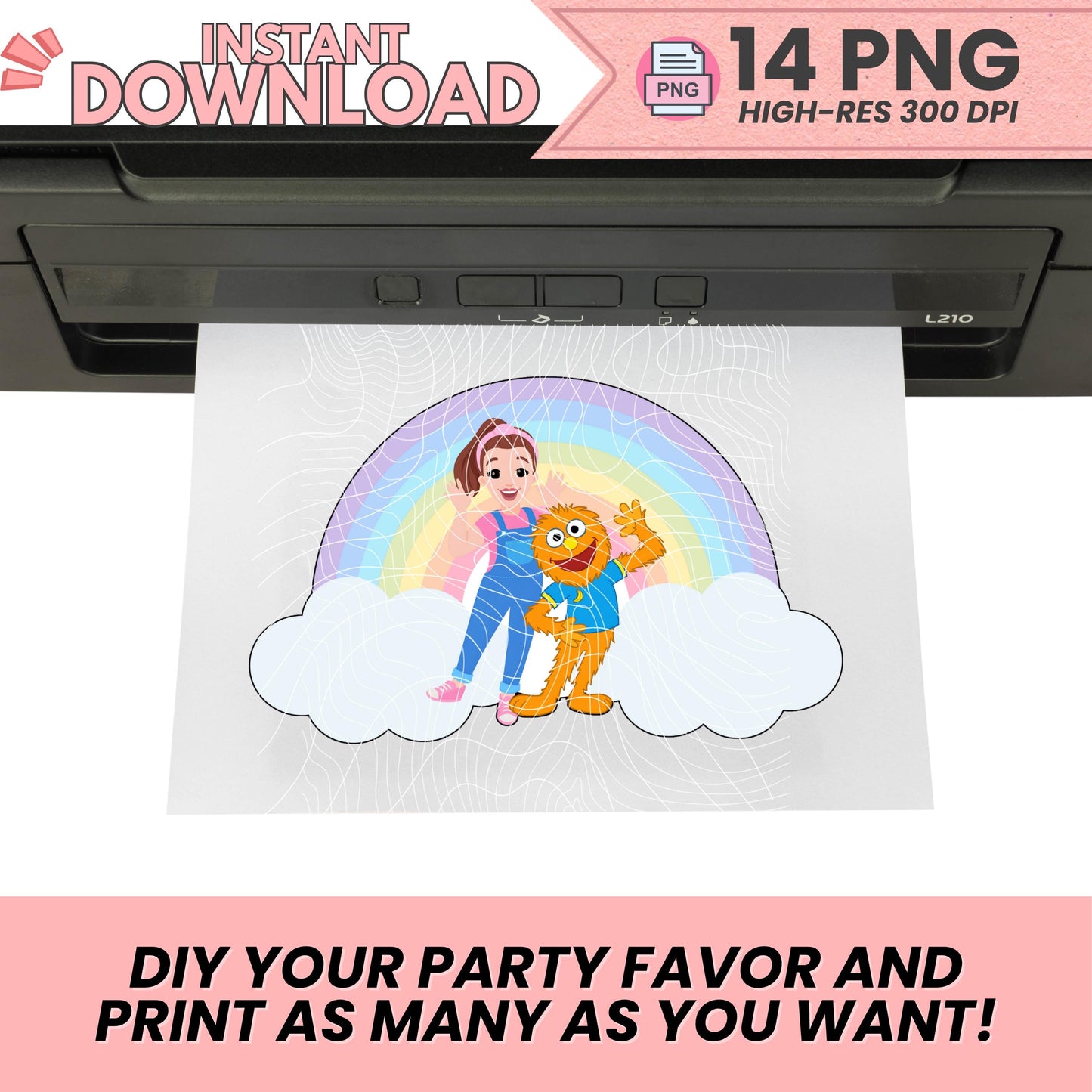 Miss Rachel Clipart PNG Bundle – 14 High-Quality Digital Images | 300 DPI Transparent Files | Instant Download for Cake Toppers, Stickers & Party Decor