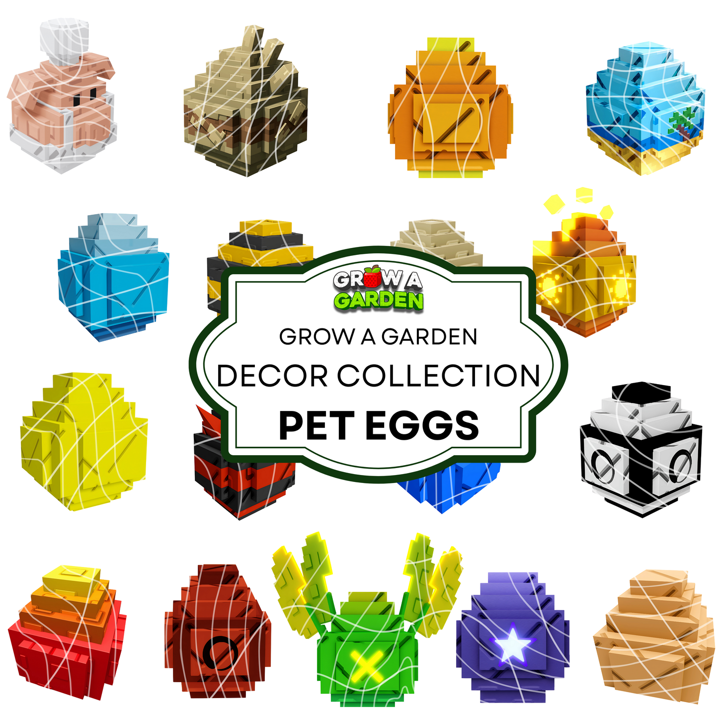 Grow a Garden Roblox Clipart bundle, 205 PNG Images, 300 DPI Instant Download, Roblox digital stickers | Decor Collection | Seed Pack | Crates | Cosmetic Shop | DIY party decor| Invitation | Party Favor