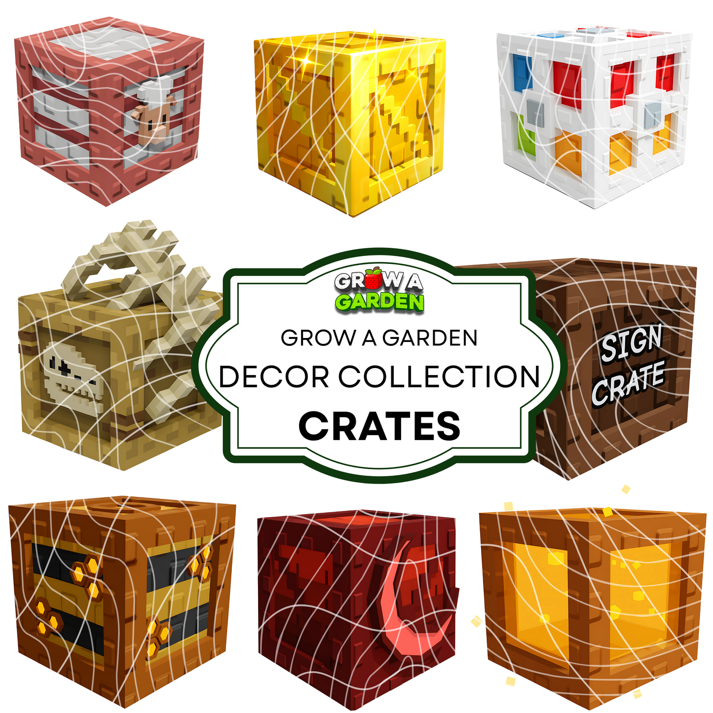 Grow a Garden Roblox Clipart bundle, 205 PNG Images, 300 DPI Instant Download, Roblox digital stickers | Decor Collection | Seed Pack | Crates | Cosmetic Shop | DIY party decor| Invitation | Party Favor