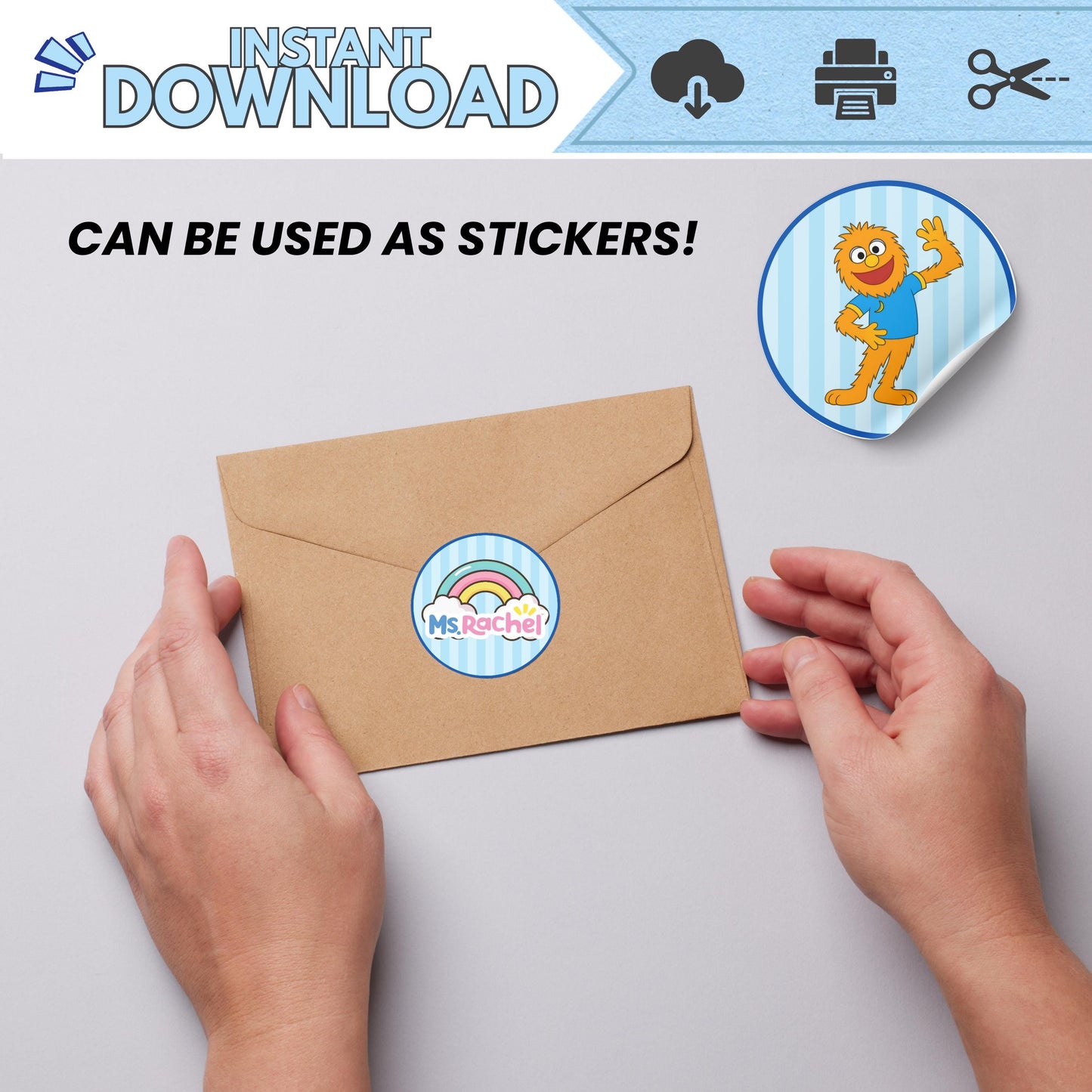 Miss Rachel Inspired Cupcake Toppers Boy – 12 Designs | Instant Download | High-Resolution PDF | Printable Birthday Party Decor | DIY Party