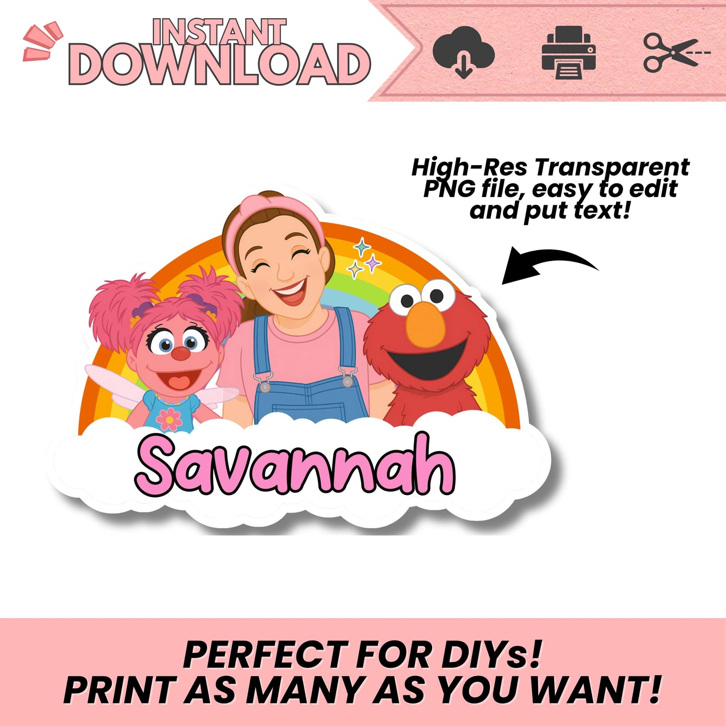 Miss Rachel & Sesame Street PNG | Elmo, Abby Clipart 300 DPI